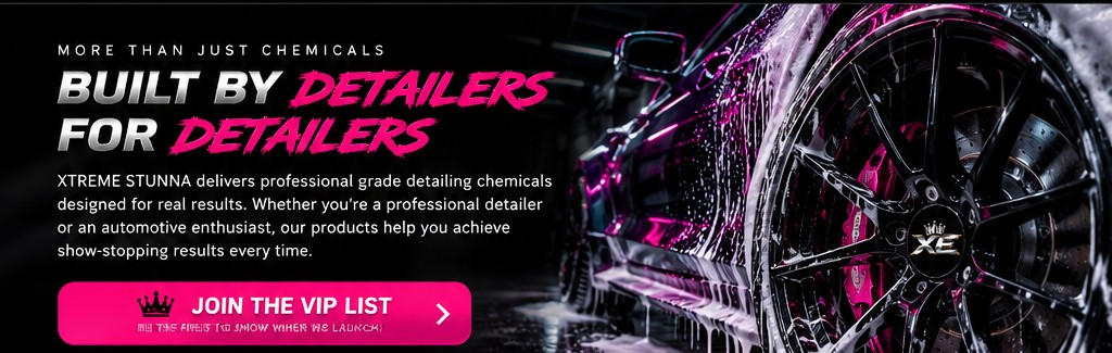 Premium detailing visual with glossy wheel and soap foam